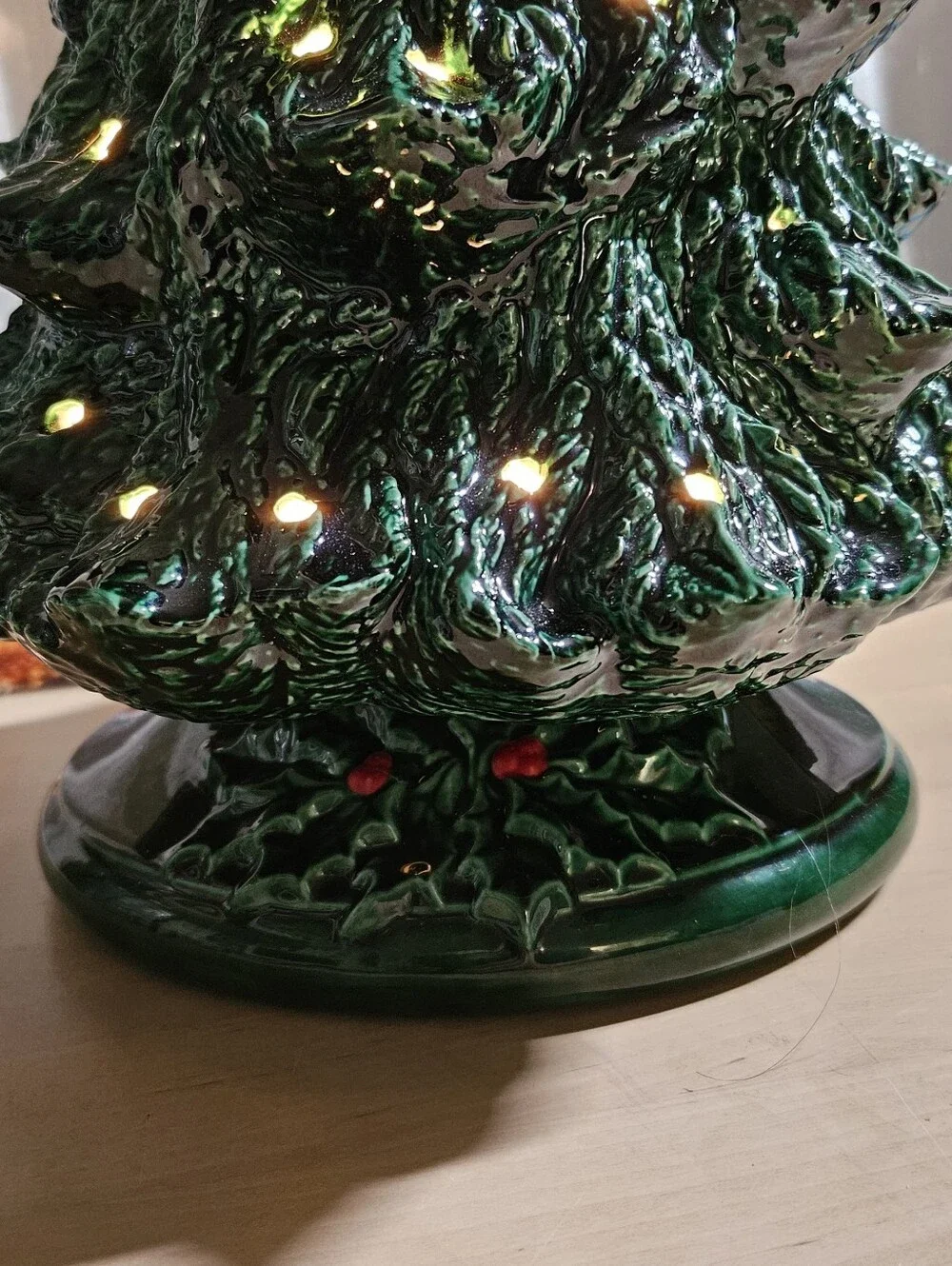 Multicolor Ceramic Tabletop Christmas Tree 20 inch with Star Topper